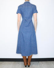 Laura Ashley Denim Maxi Dress (Medium)