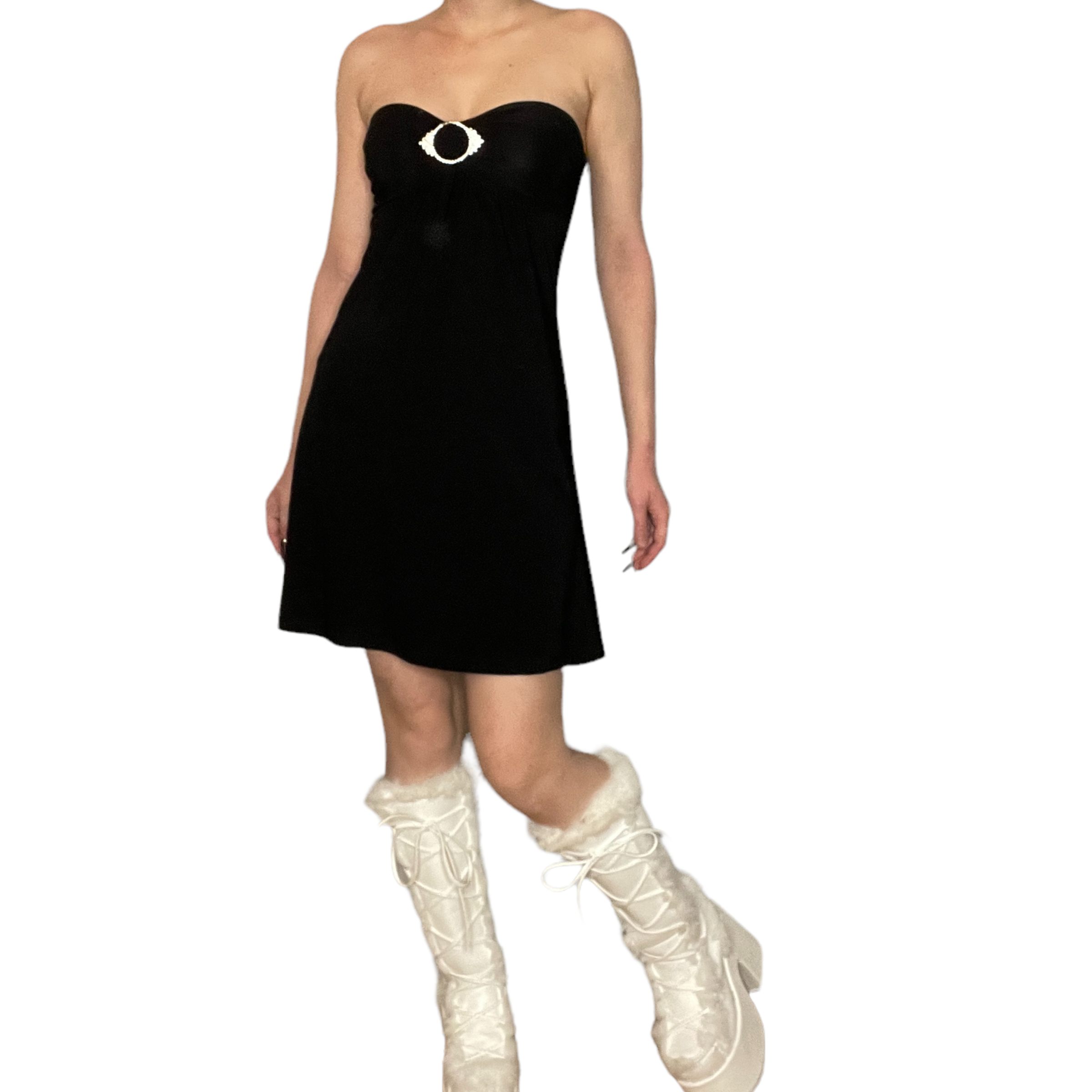 strapless mini dress