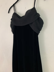 Black velvet dress
