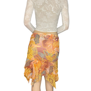 psychedelic bohemian midi skirt