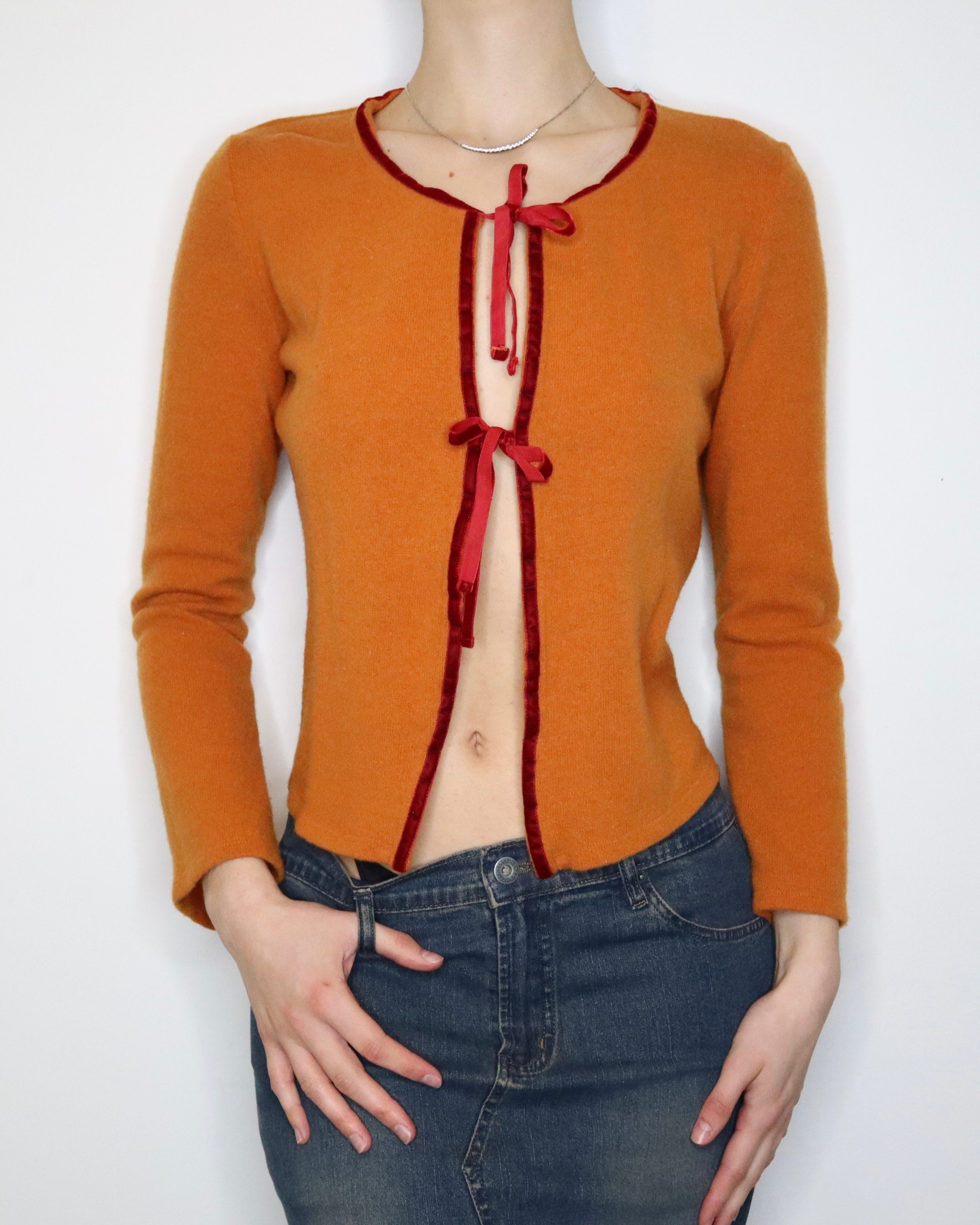 Italian Orange Cardigan (Medium) 