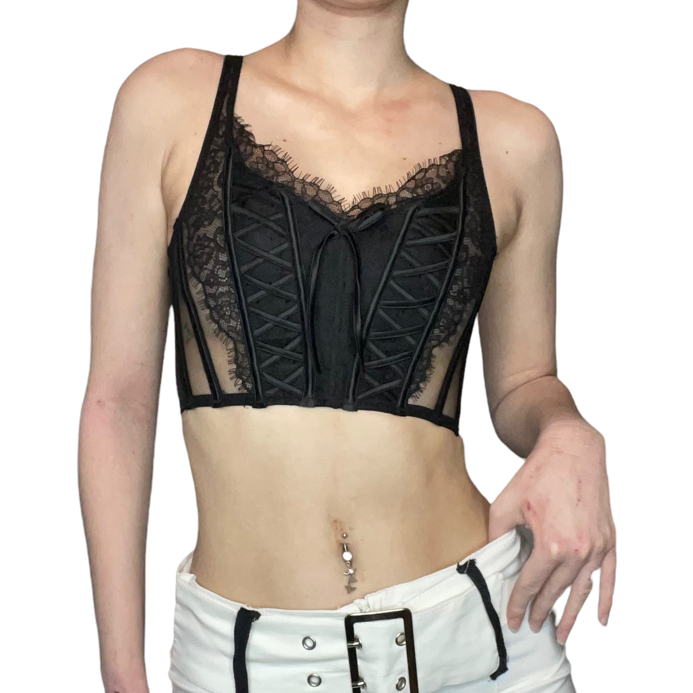 cropped bustier corset top