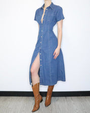 Laura Ashley Denim Maxi Dress (Medium)