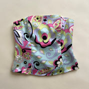 Y2k groovy pastel corset top