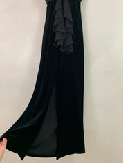 Black velvet dress