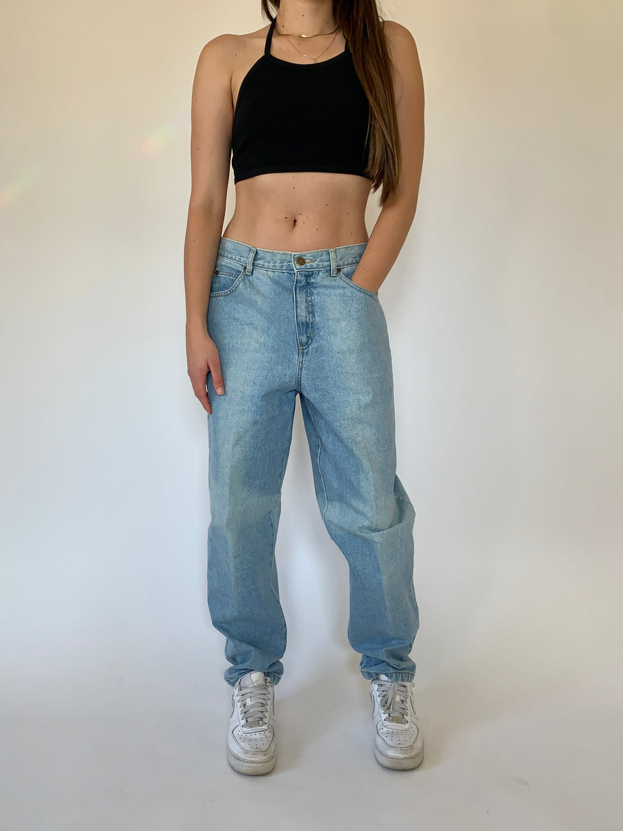 Vintage Size 28/29 Light Wash Mom Jeans Studded / 90s -  in 2023