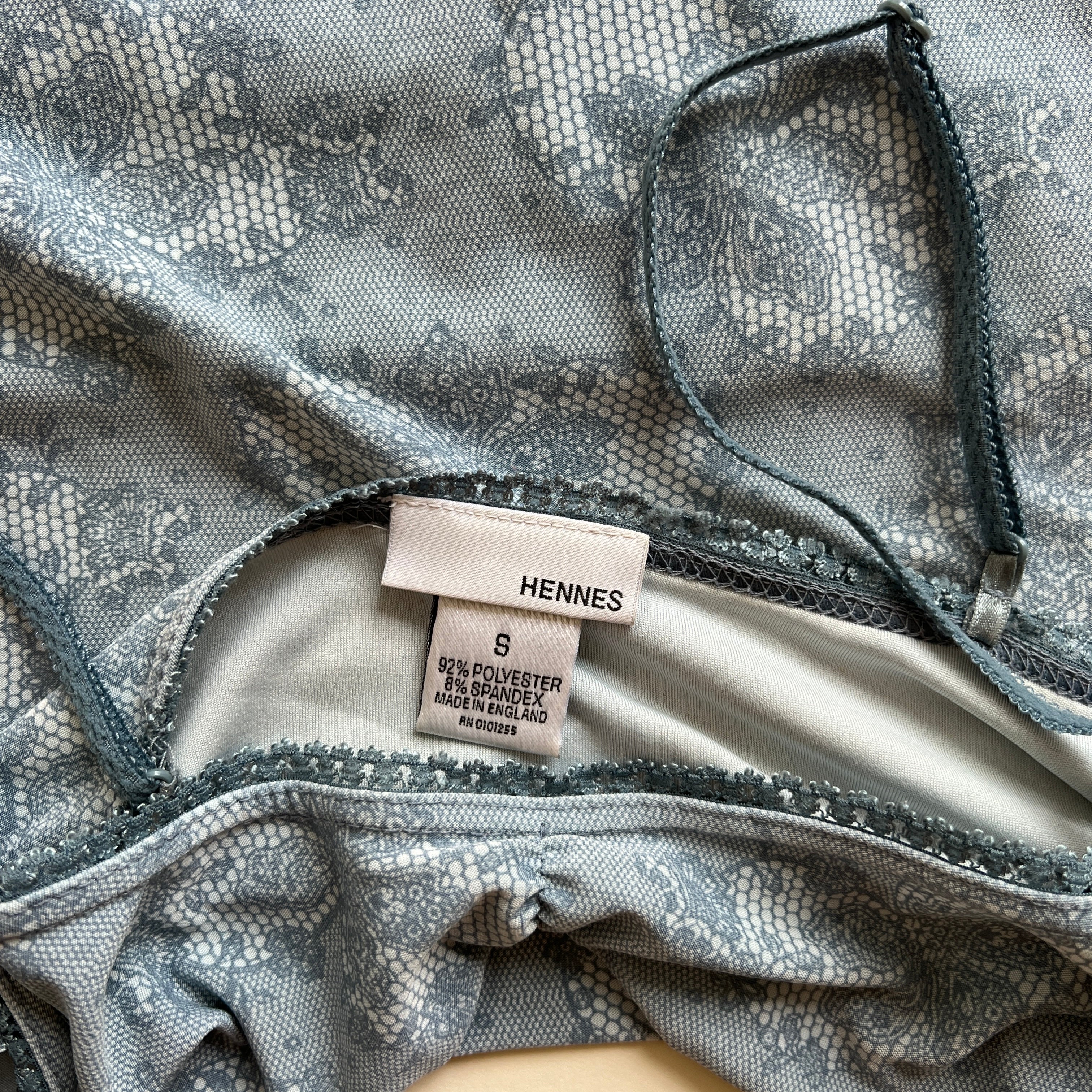 00s Dusty blue midi dress