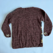 90s distressed floral sweater