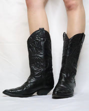 Black Cowboy Boots (6.5-7 US)