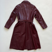 Vintage maroon leather midi