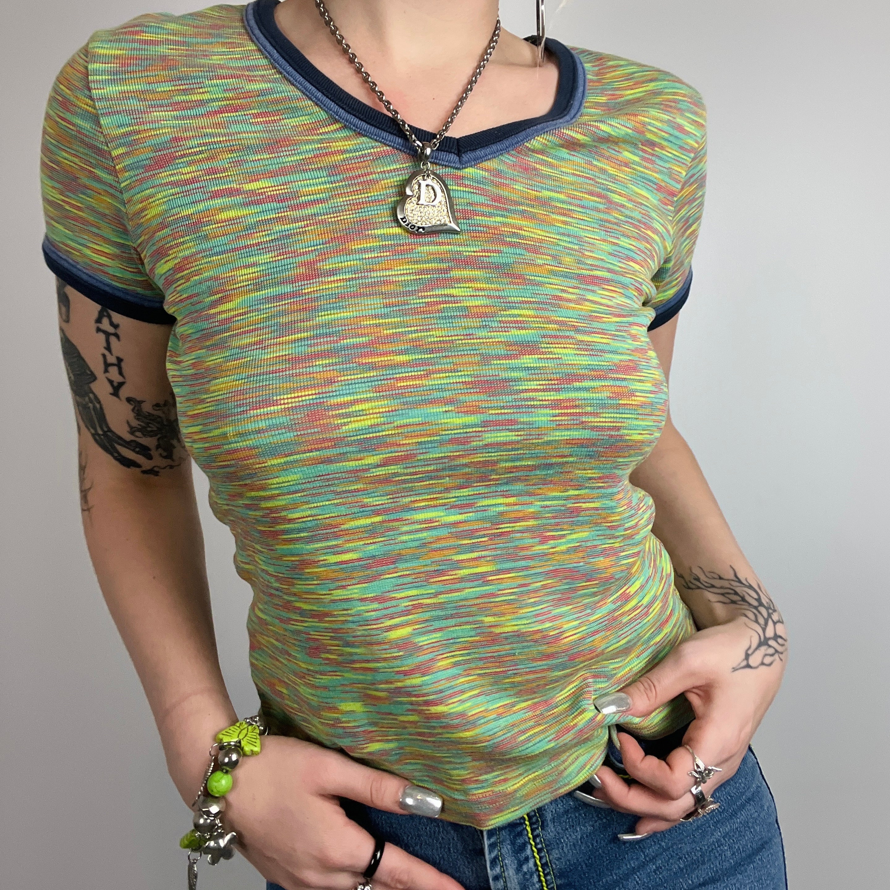 90s Technicolor Baby Tee