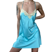 Soft jersey cyan slip