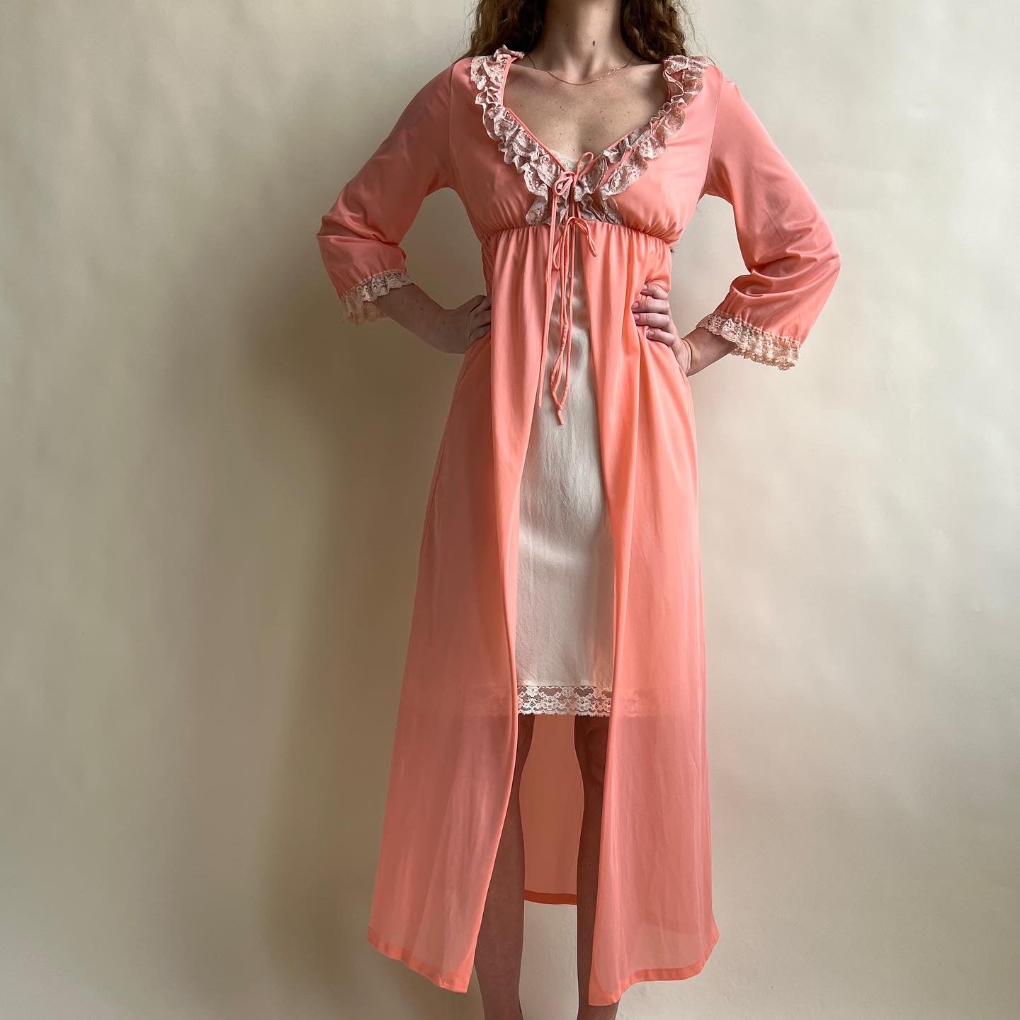 Vintage dusty pink robe
