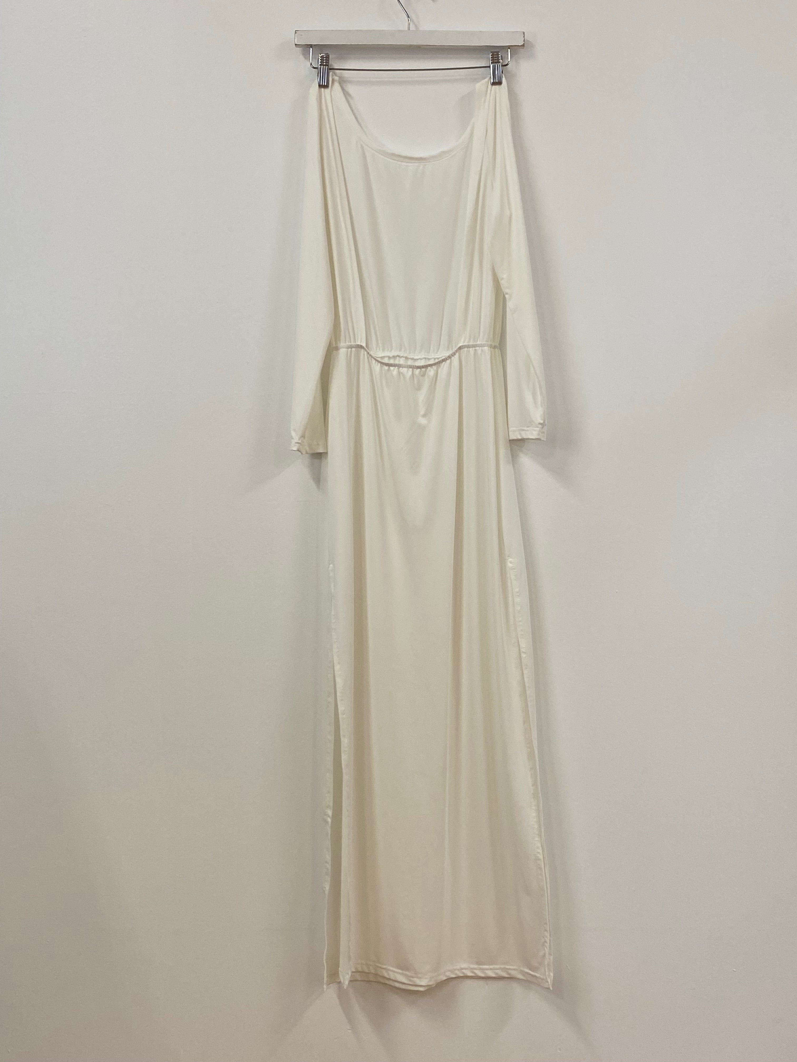 Backless Spandex Slit Dress