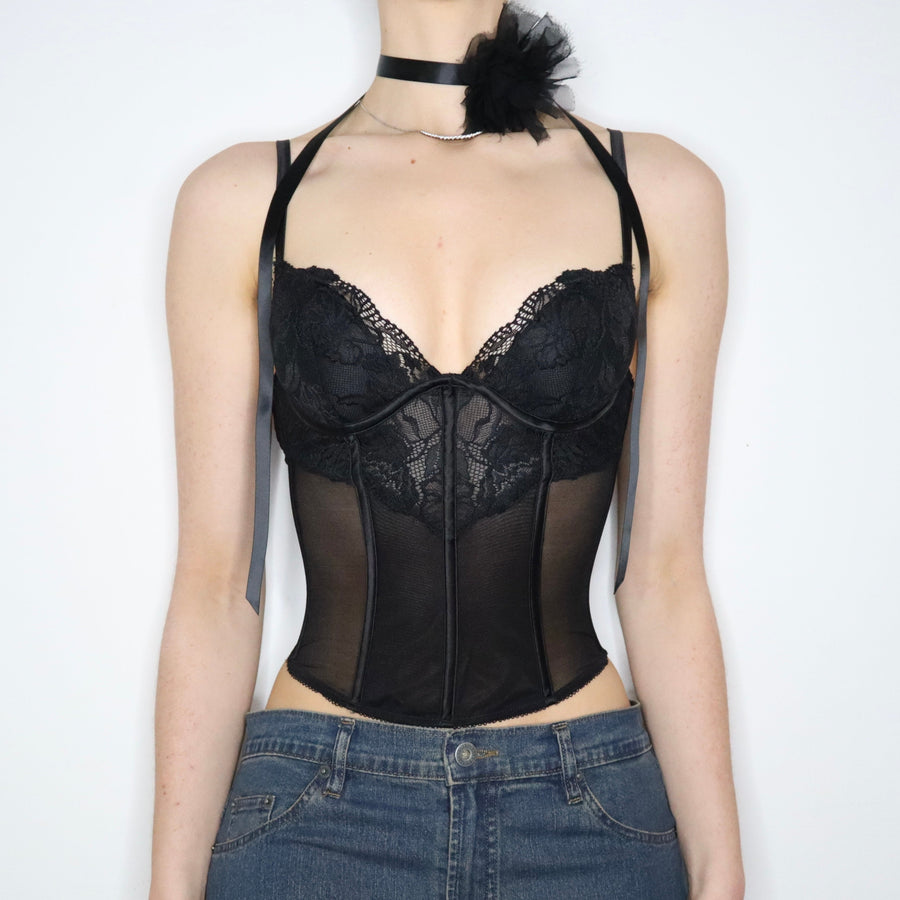 Black Lace Bustier (XS/S) 