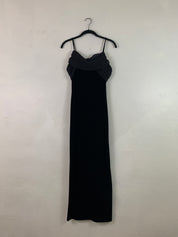 Black velvet dress