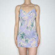 Blue Rose Slip Dress (Medium) 