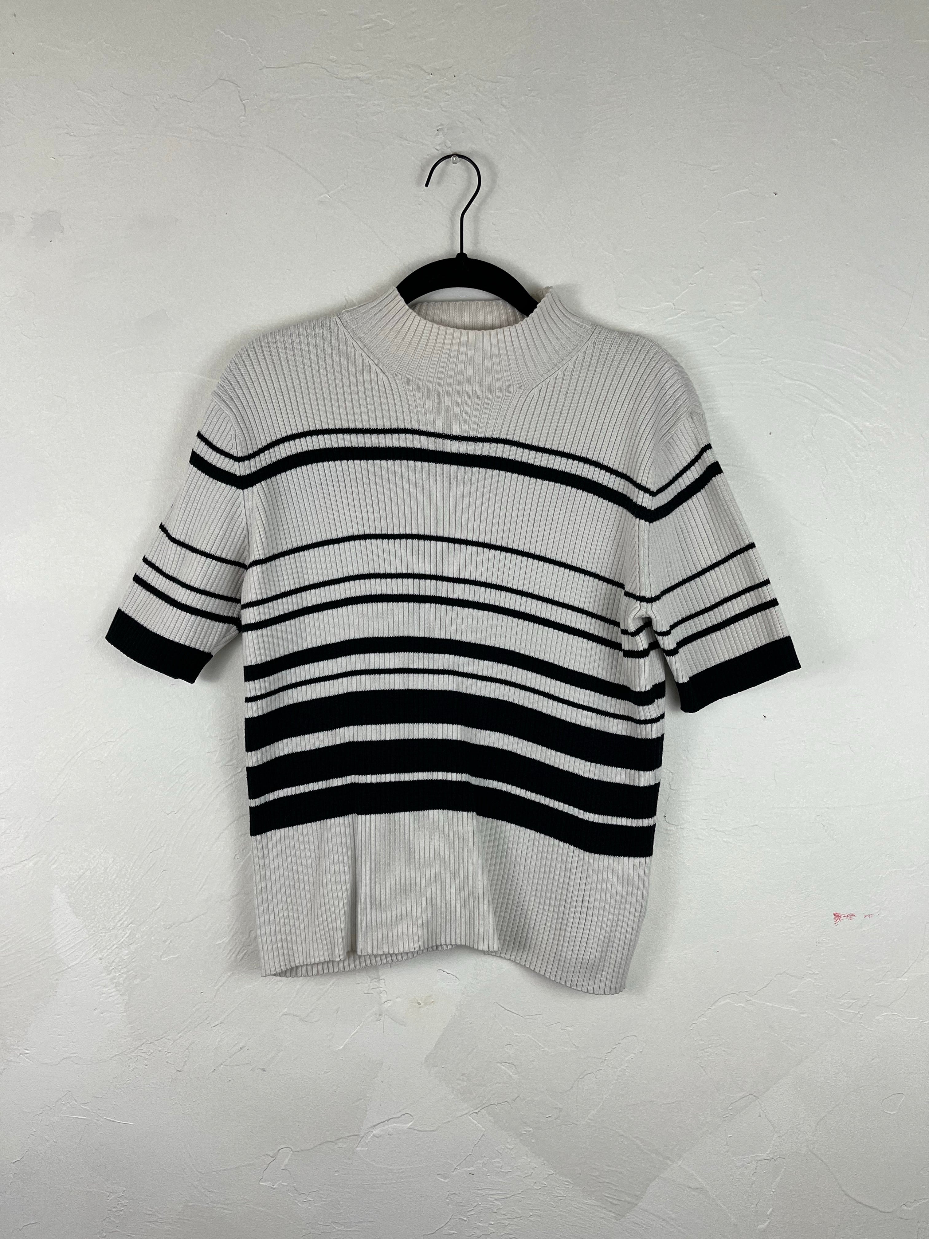 Ribbed stripped top