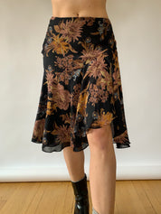 Y2K Silk Skirt