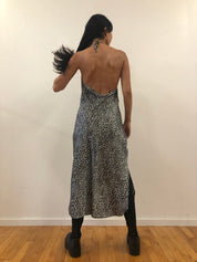Cheetah print halter dress
