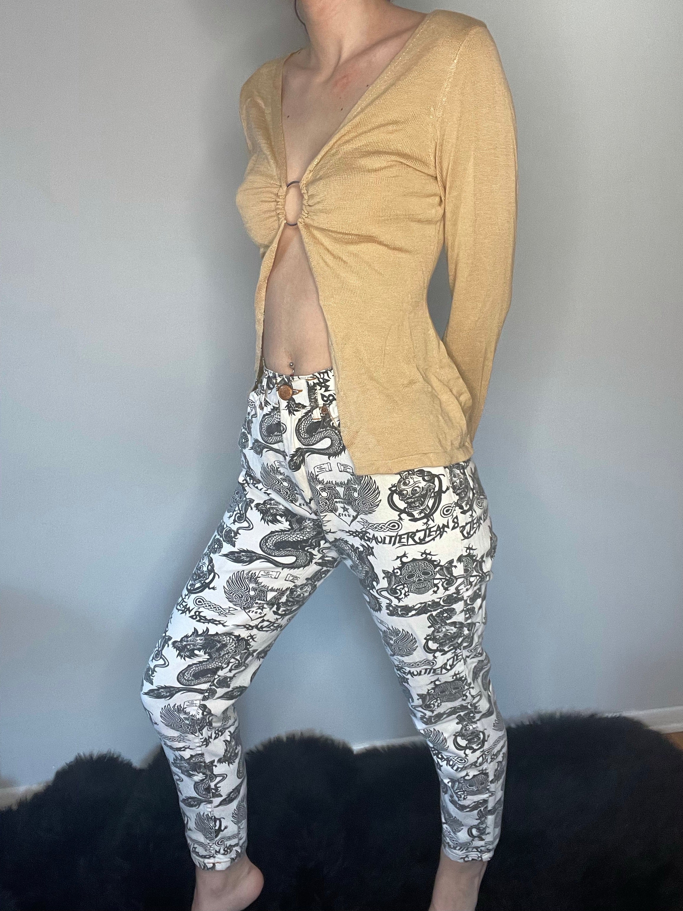 JPG tattoo jeans
