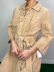 70s Style Suede Dress