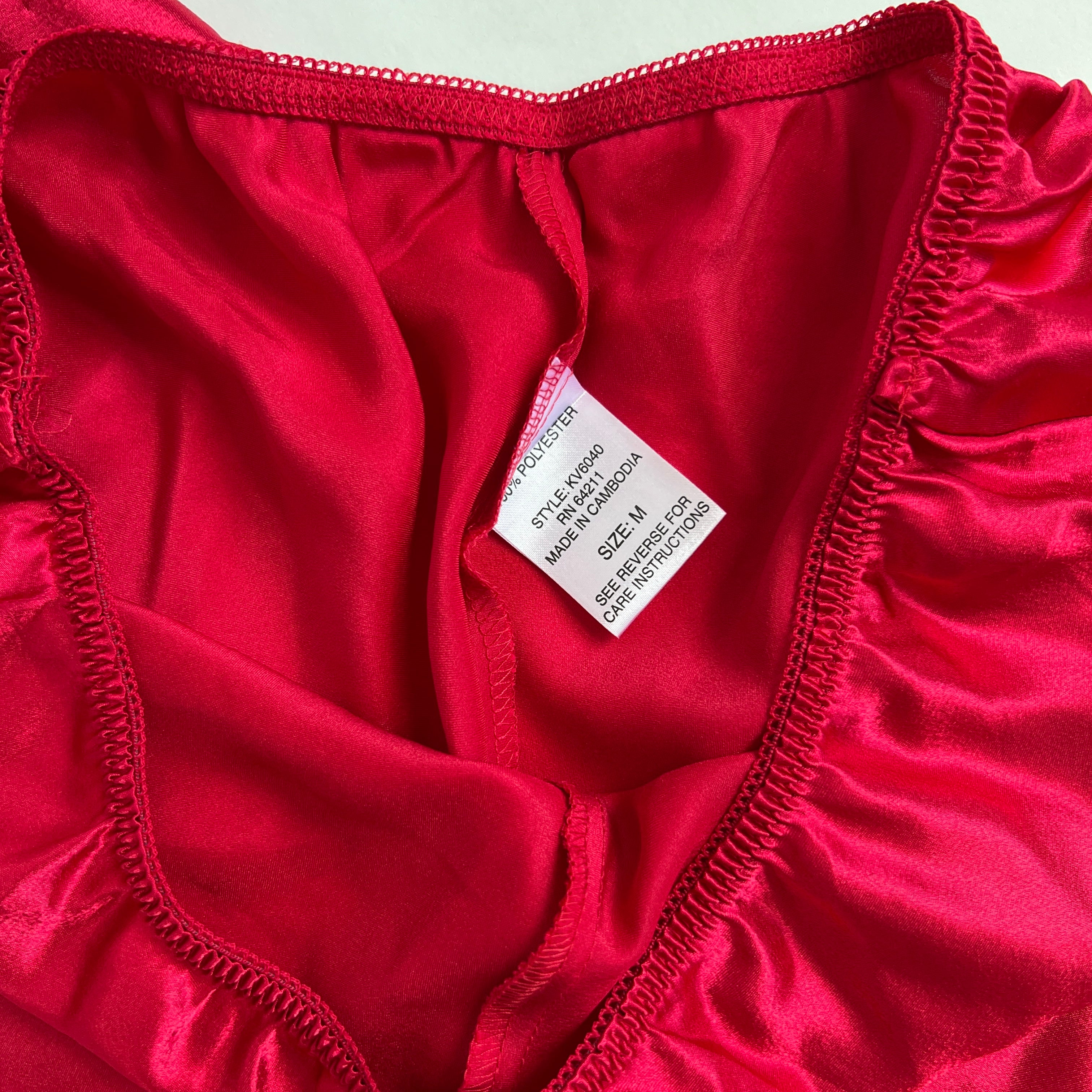 Red satin 2 pc sleep set