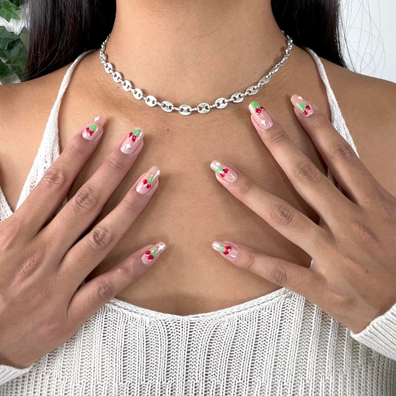 Silver chunky necklace