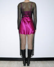 Black Crochet Duster (Medium) 