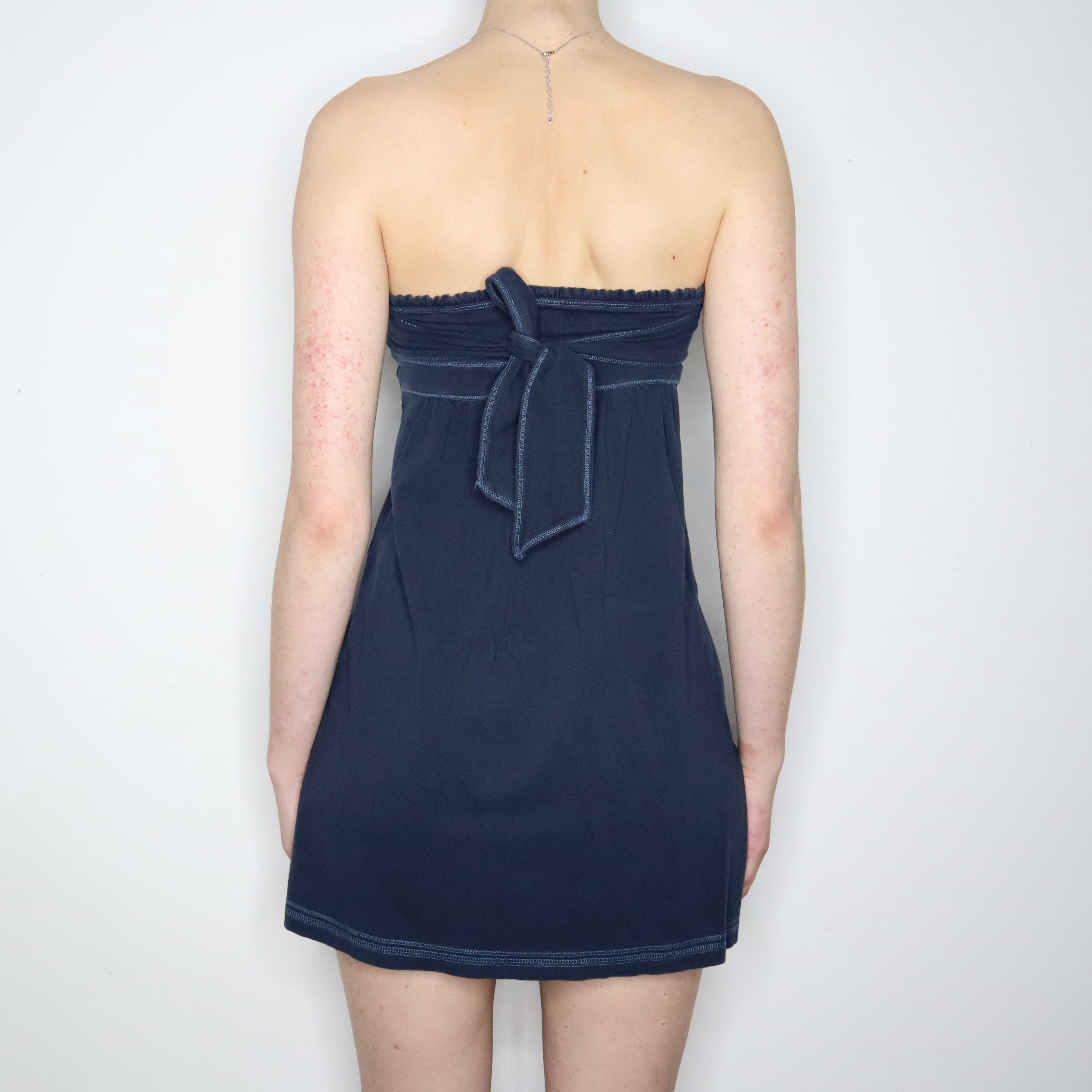Navy Babydoll Mini Dress (Small)
