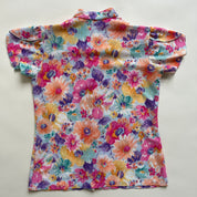Vintage bright floral shirt sz L