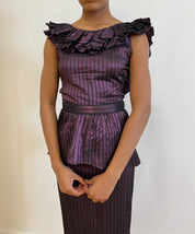 Ruffle neck two piece