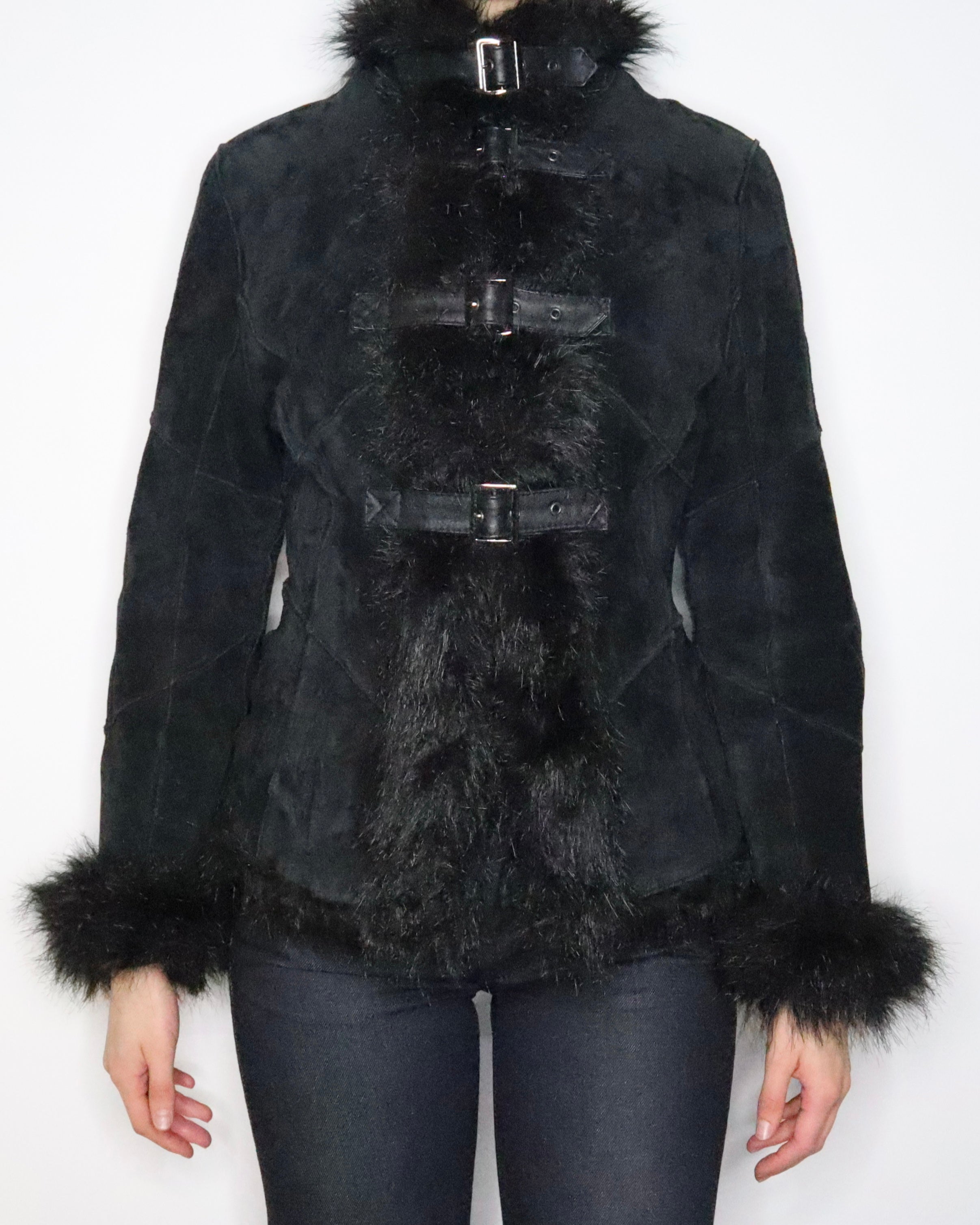 MORGAN DE TOI ファージャケット 38 ラビット フォックス Morgan De Toi Black Buckle Coat (S-M) – Holy Thrift