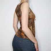 Brown Boho Babydoll Top (S-M) 
