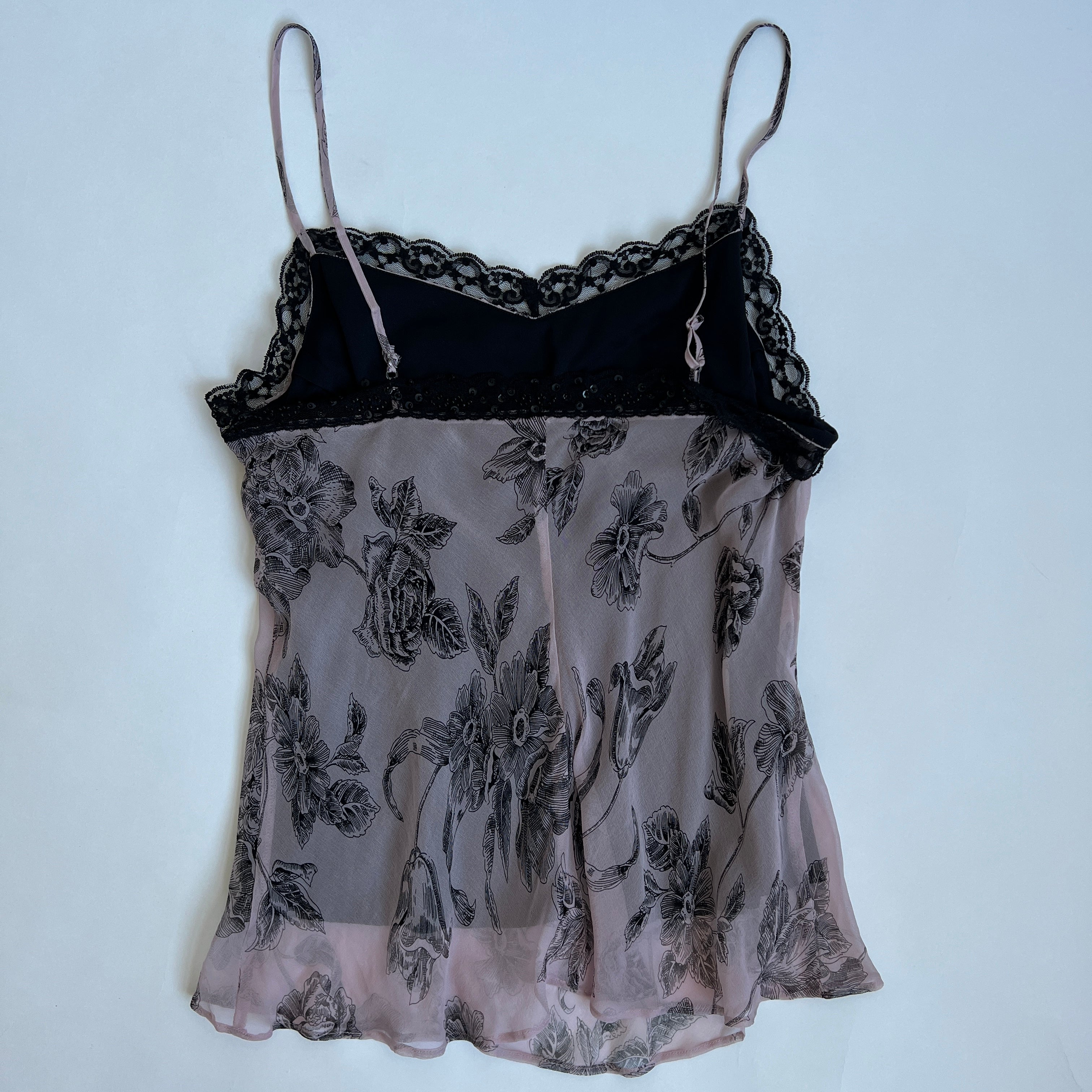 100% silk floral cami L