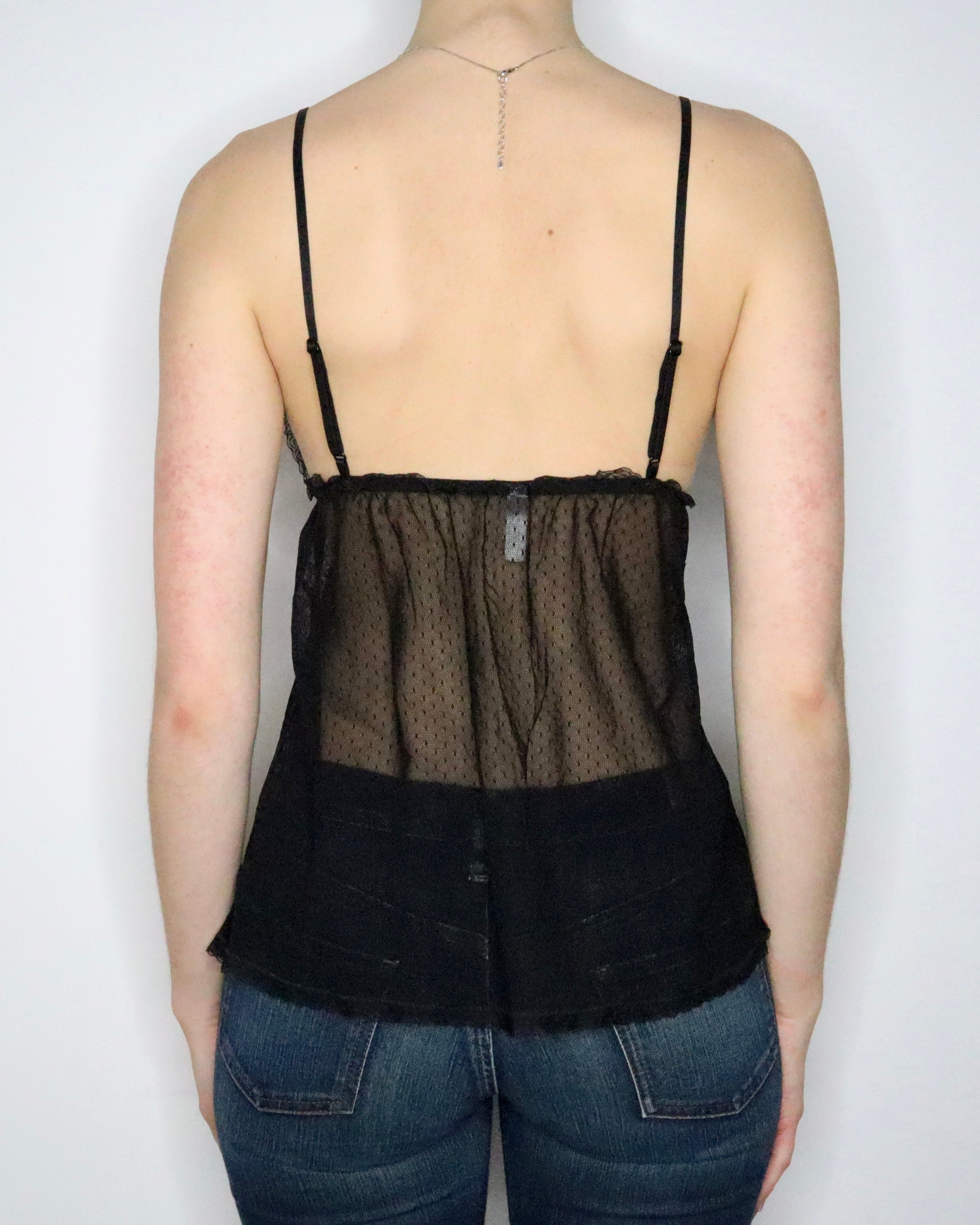 Black Mesh Babydoll Camisole (Medium) 