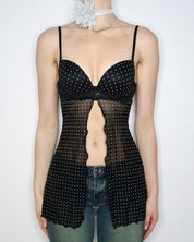 Black Mesh Babydoll Bustier (XS-S) 
