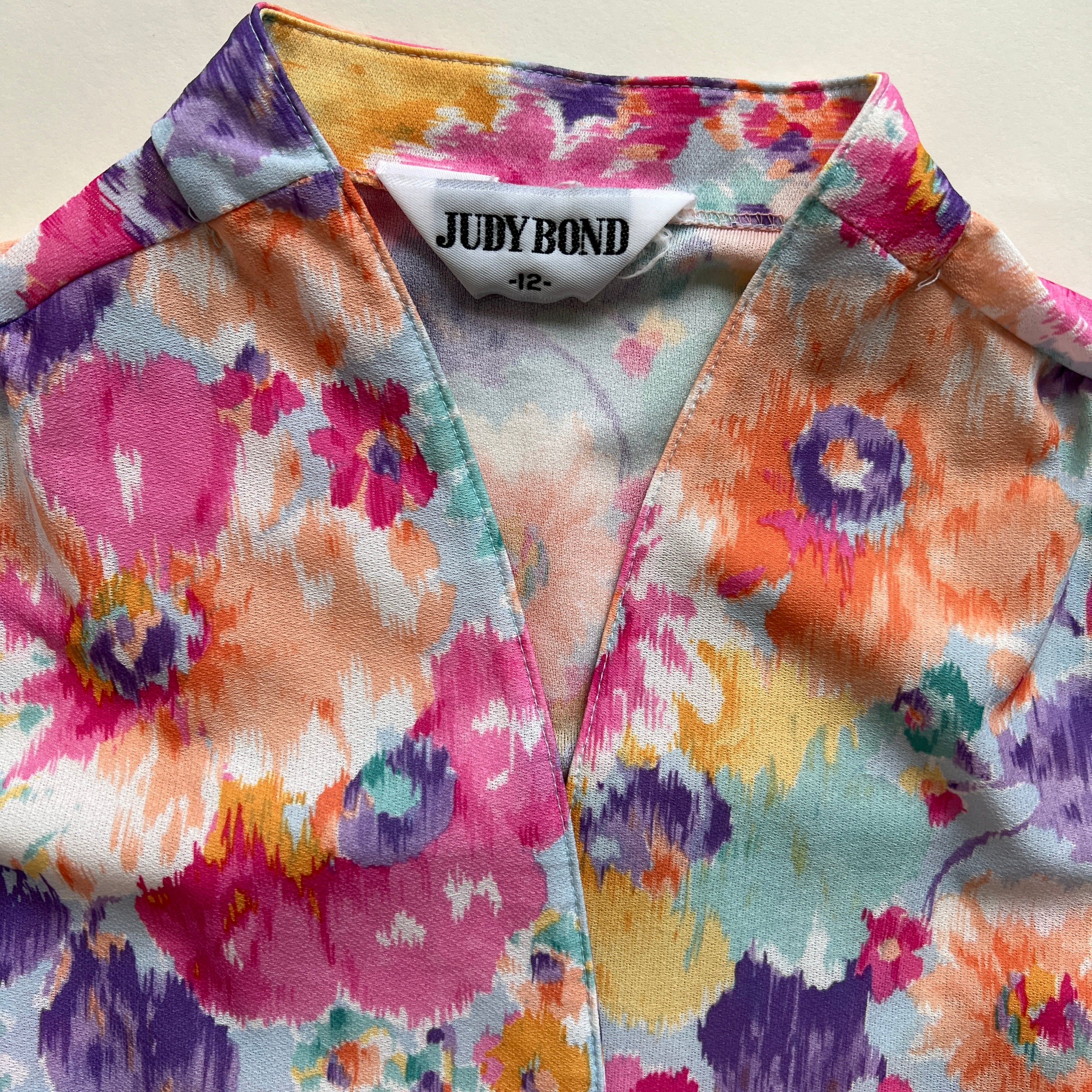 Vintage bright floral shirt sz L
