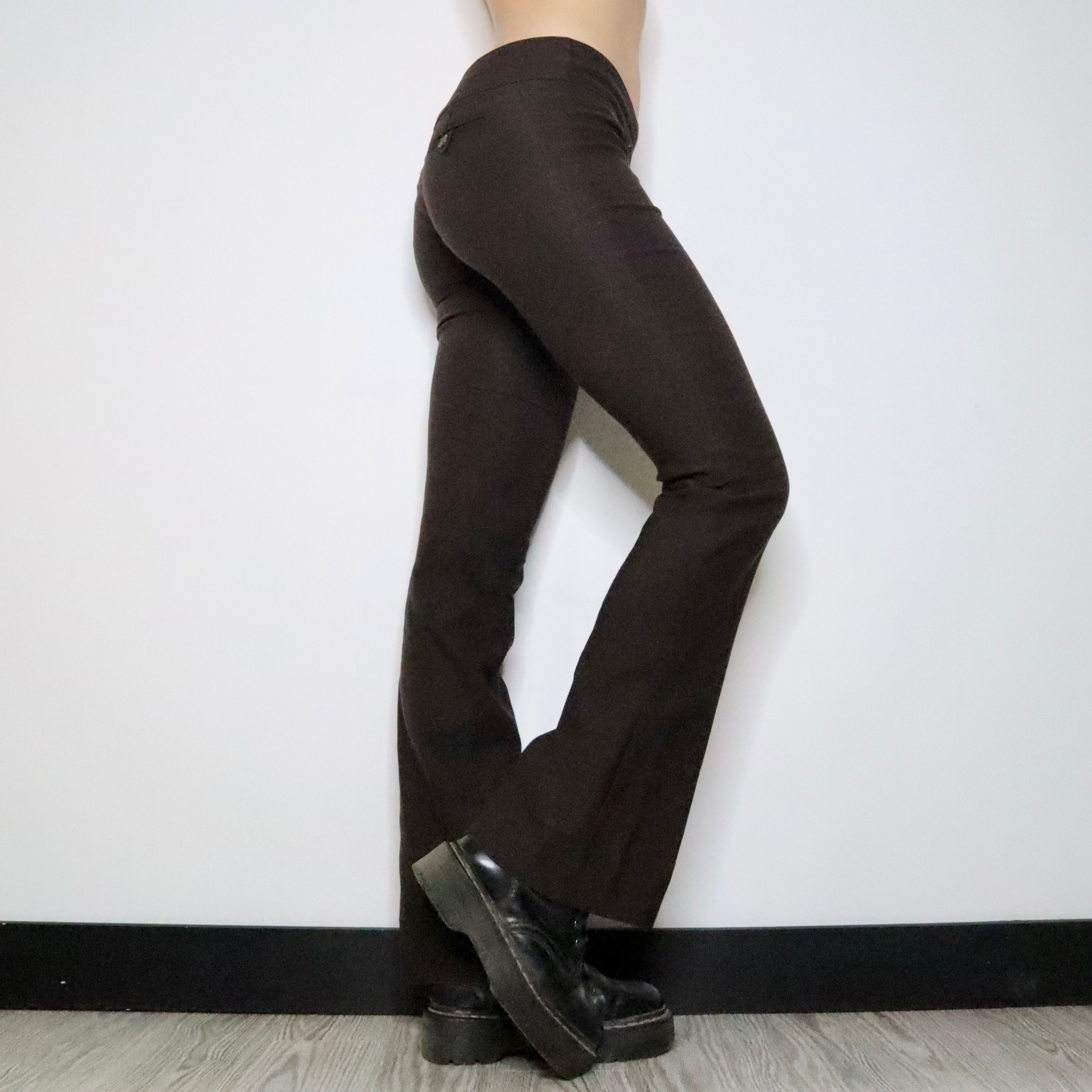 Low Rise Brown Flare Pants (Small)
