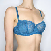 French Teal Lace Bra (34D)