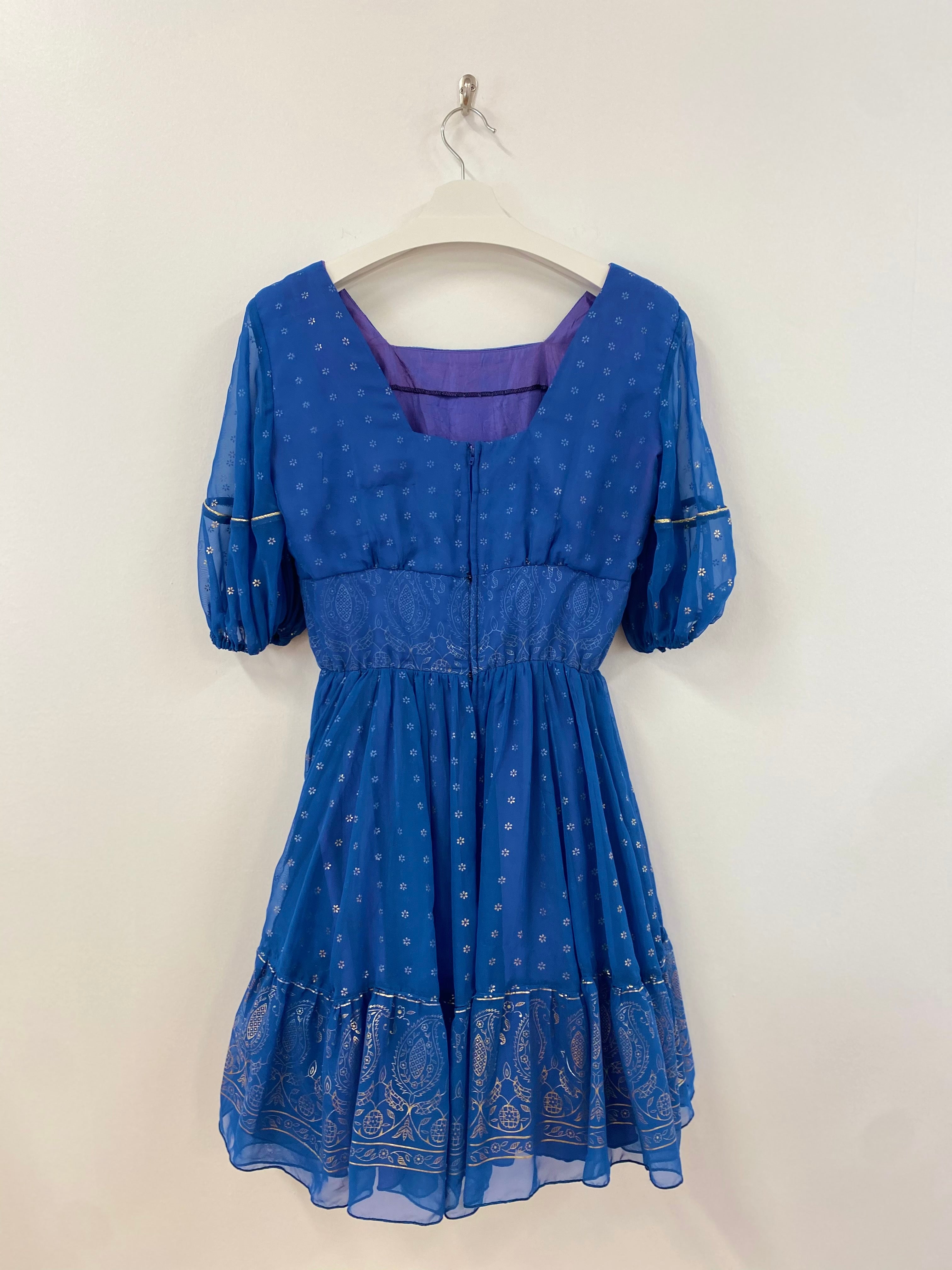 Cobalt Paisley Dress