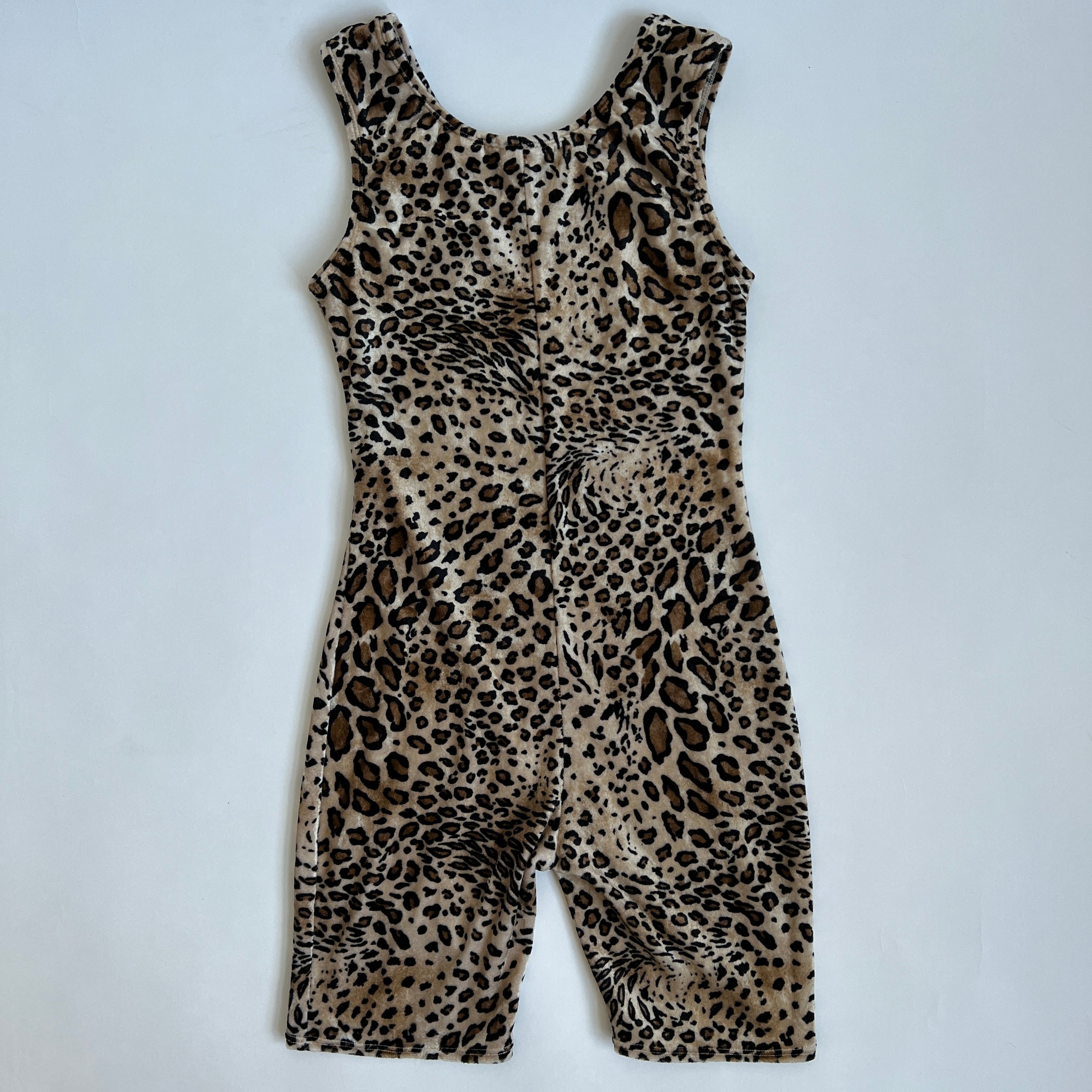 Leopard velvet leotard xs / s