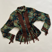 Vintage baroque lace button up 