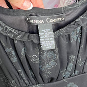 Y2k black glitter mini dress (XL)