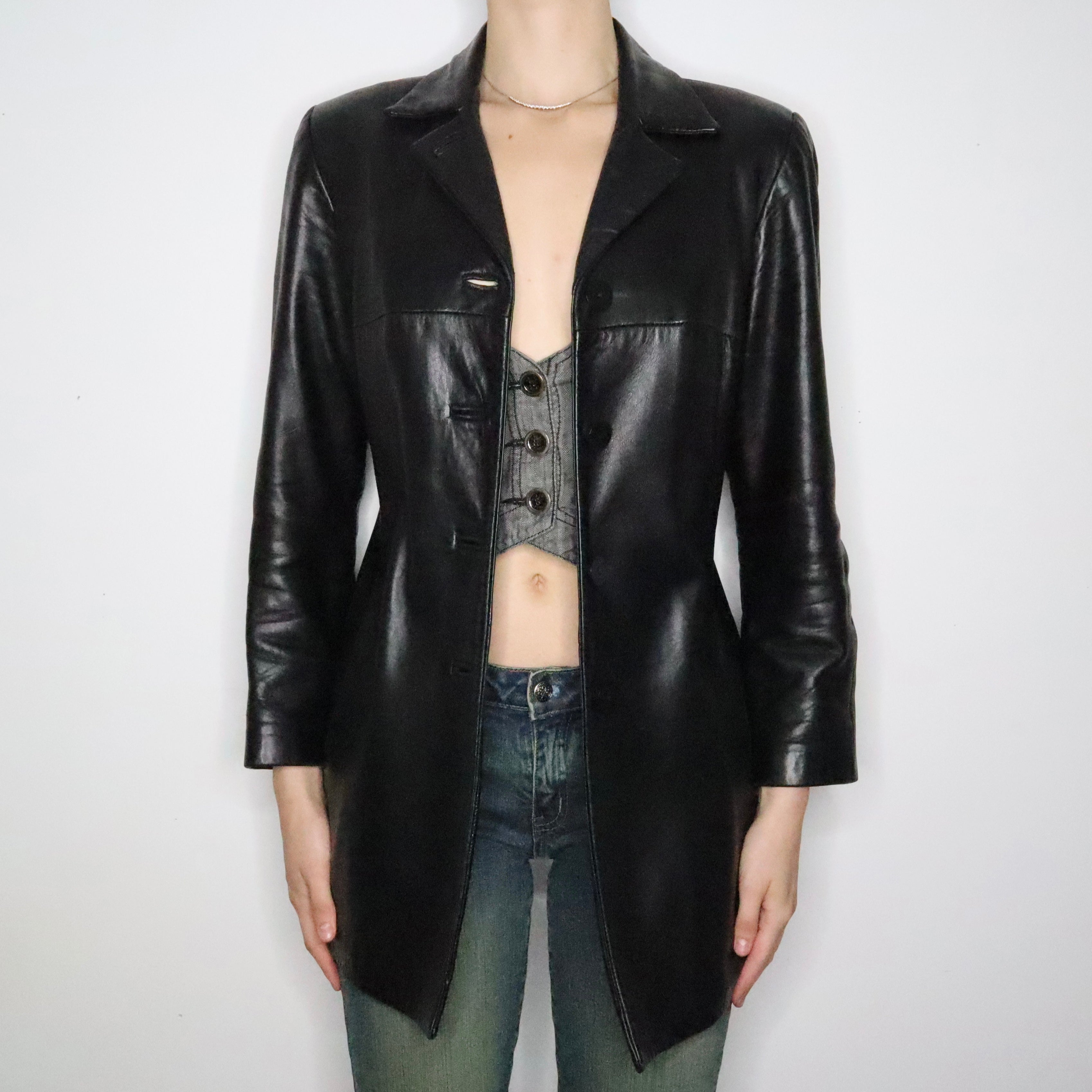 Black Leather Jacket (Medium)