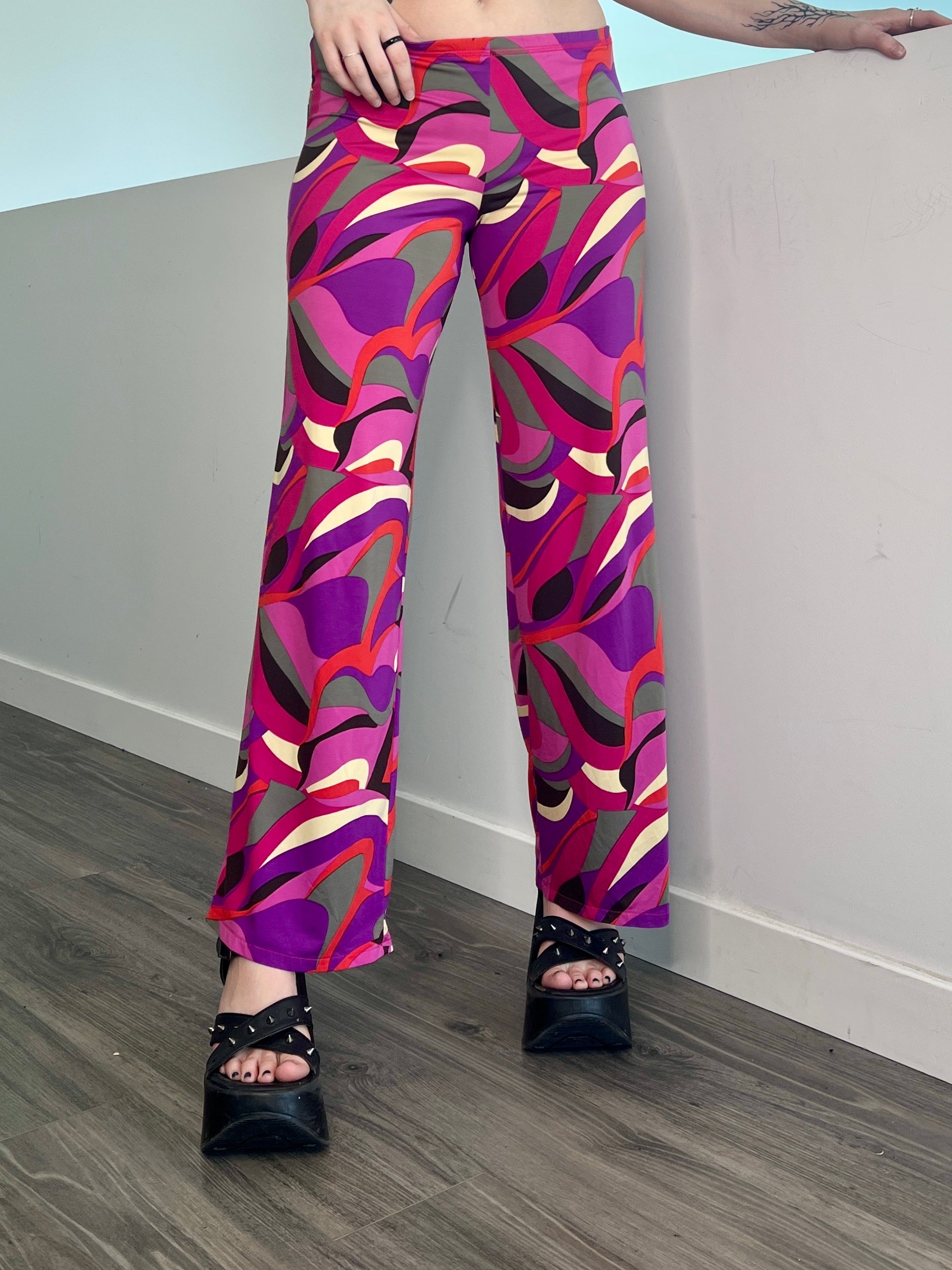 Psychedelic Swirl Flare Pants