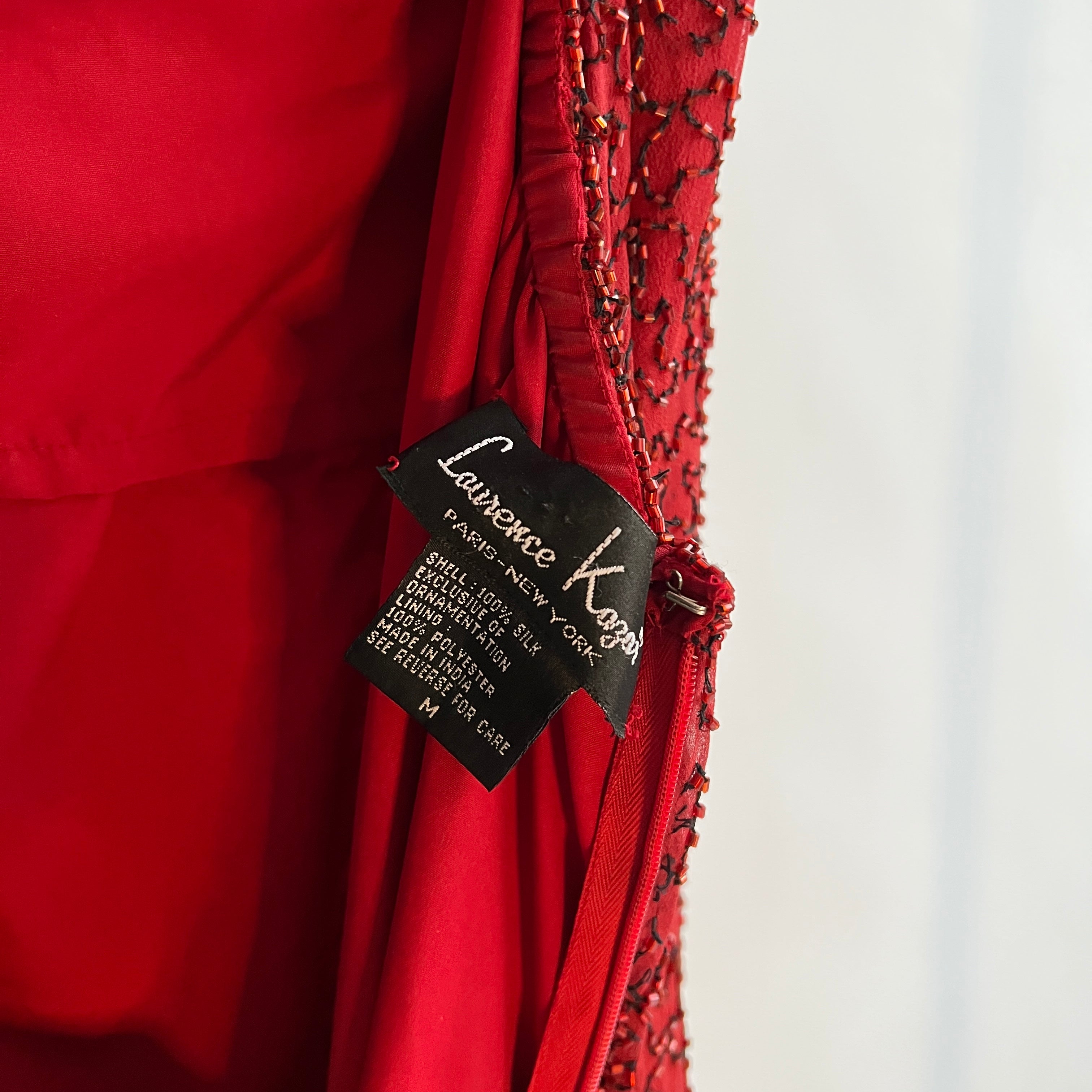 90s deep red ombré beaded formal dress – Holy Thrift