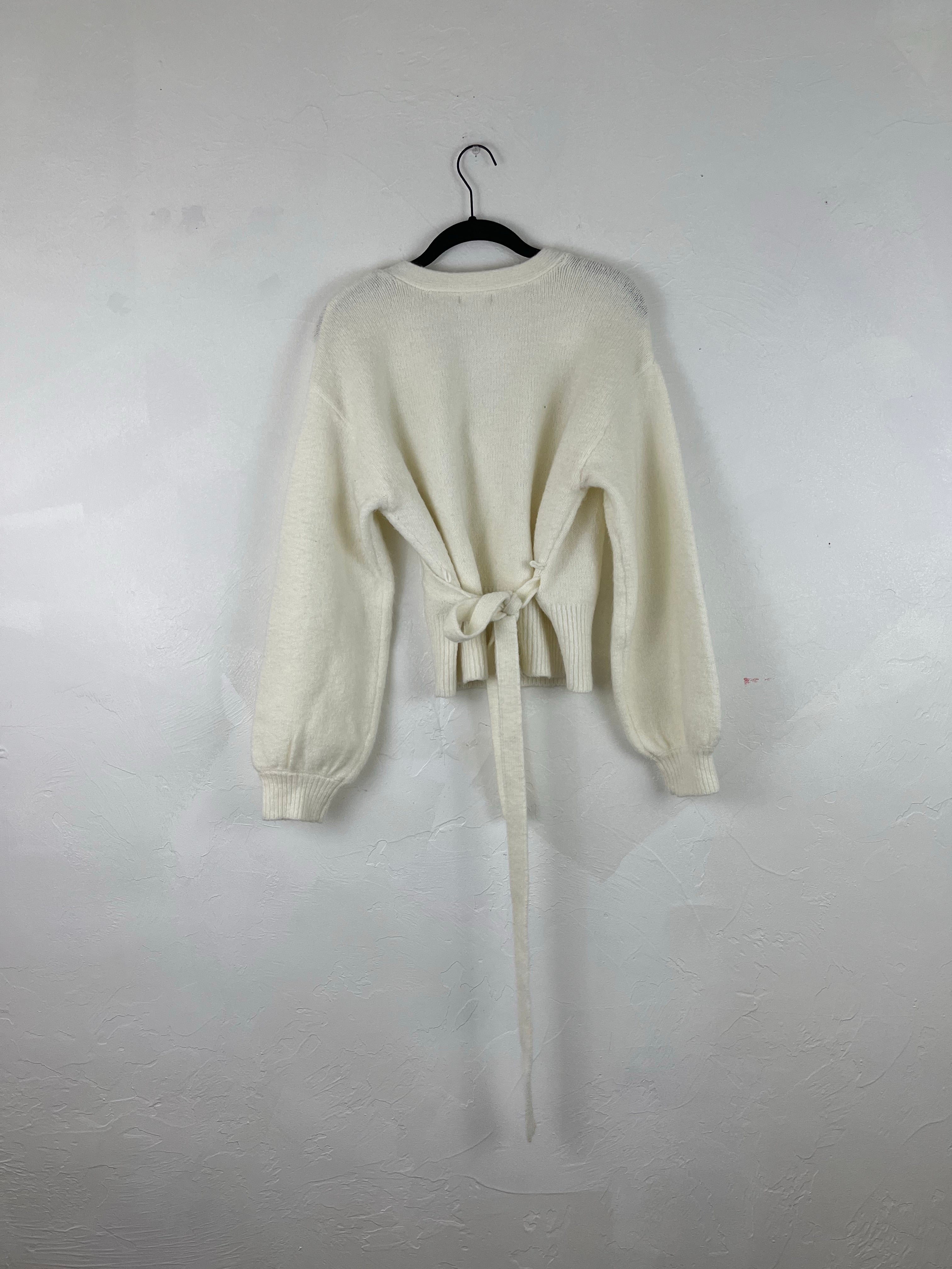 Snowy wrap sweater