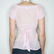 Petal Pink Milkmaid Blouse (S-M) 