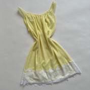 60s pastel yellow slip